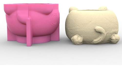 Molde De Silicona Para Macetas Con Forma De Gato, Resina Epo