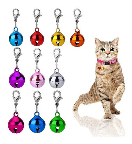 10 Cascabeles Para Collar De Perro Y Gato, Cascabel Par...