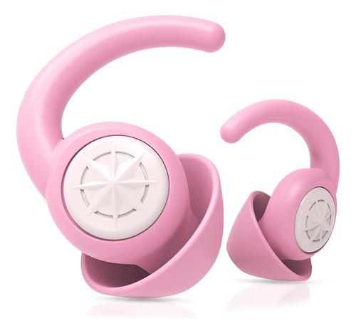 2 Pares Tapones Para Los Oídos Silicona Suave Con Reducción Ruido Tapones Auditivos Lavables Y Reutilizables Color Rosa