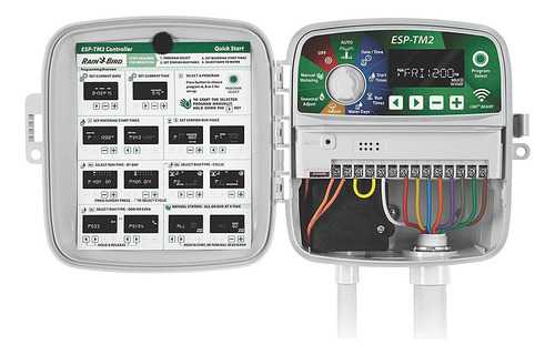 Controlador Sistema Riego 6 Zonas Esp-tm2-6 Rain Bird Timer Color Blanco
