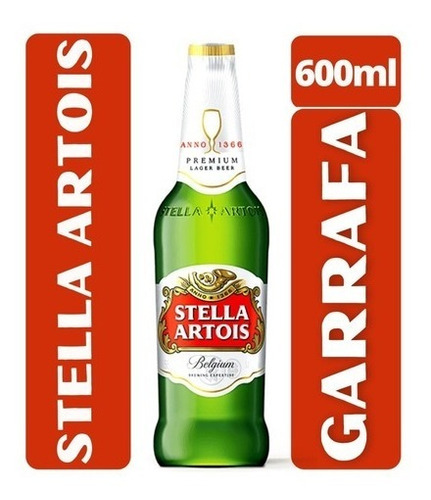 Cerveja Stella Artois Garrafa 600ml Com Vasilhame 