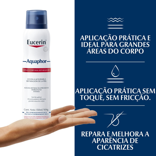 Eucerin Aquaphor Spray Corporal 150ml Fragrância Neutro