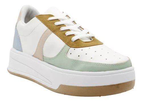 Urbana Mujer Sneakers Moda Verde Multicolor Rocio