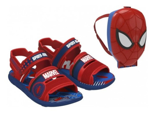 Sandalia Mvl Spider-man Pro Inf Az/vm
