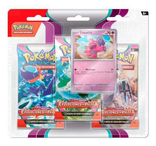 Pokémon: Evoluciones En Paldea - 3 Pack Blister - Tinkatink