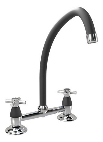 Imagen 6 de 10 de Griferia Lavatorio Baño Cierre Ceramico Grifmac Matte Negro