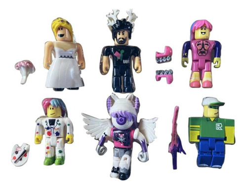 Set X6 Muñecos Roblox Desarmables Articulados Con Accesorios