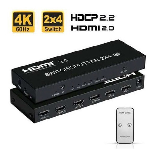 Splitter Hdmi 2x4 Matrix Hdmi 3d Full Hd