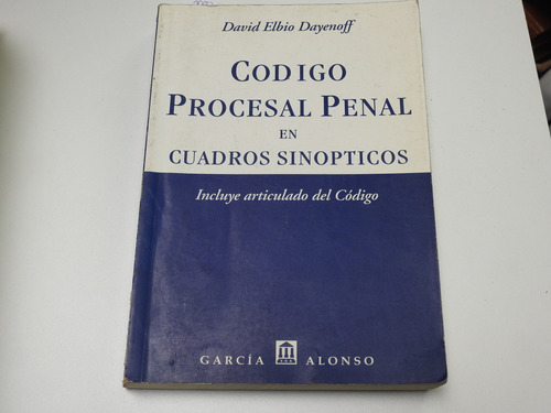 Codigo Procesal Penal En Cuadros Sinopticos Dayenoff L601