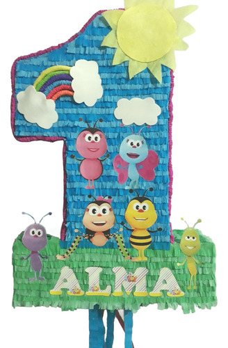 Piñata Numero 1 Bichikids C/nombre- Envíos A Todo El Pais!