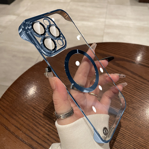 Wf/ Funda Teléfono Apple Transparente Sin Bisel Galvanizada
