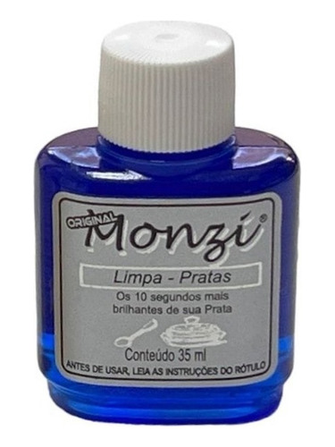 Limpa Joias Em Prata Monzi 35ml Original + 2 Flanela Magica