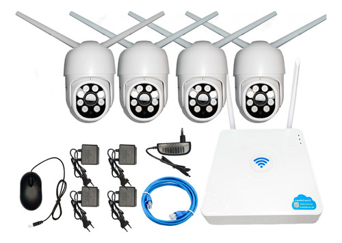 Kit Dvr 4 Camaras De Seguridad Inalámbricas Wifi