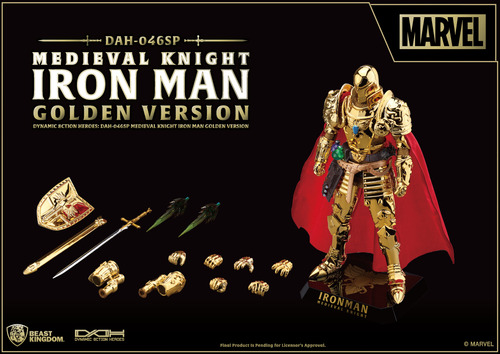 Beast Kingdom Dynamic: Marvel - Caballero Medieval Dorado