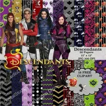 Comprar Kit Imprimible Descendientes 30 Fondos Y 18 Png  Ver Promo