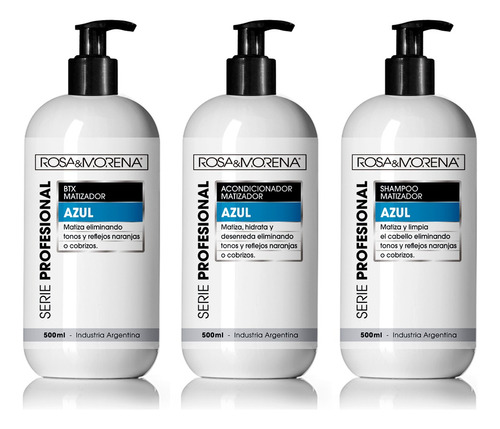 Btox Shampoo Acondicionador Matizadores Azul X 3 Kits