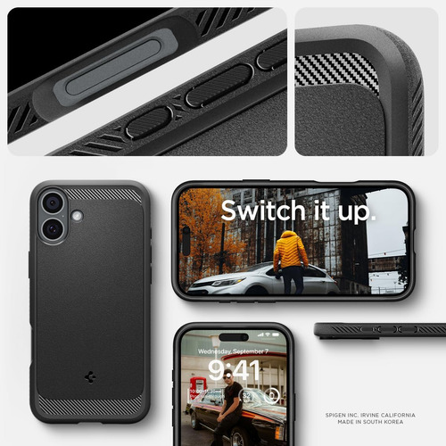 Capa Original Spigen Rugged Armor Magfit Para iPhone 16 Plus