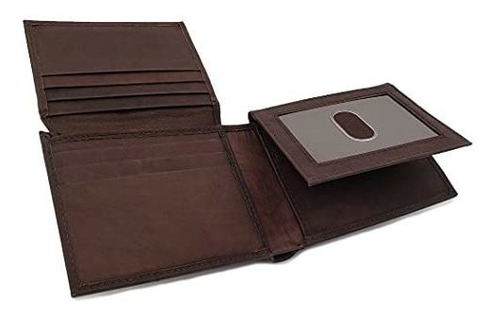 Ag Wallets Mens Leather Multi Card Bifold With Double Ssfs1