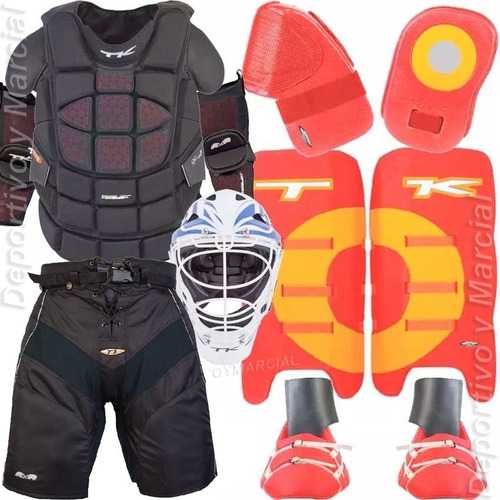 Arquero Hockey Tk P1 S1 Pads Kickers Legguards Guantes Casco