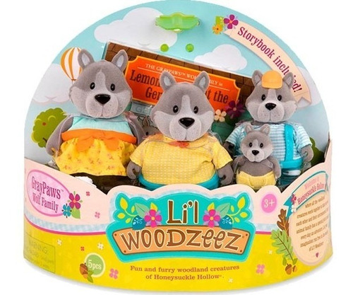 Lil Woodzeez Famileez Graypaws Wolf Family