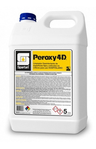 Limpiador Desinfectante Peroxy 4d X 5 Lts Peroxido Hidrogeno