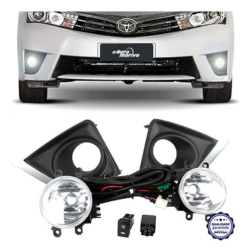 Kit Farol Milha Corolla 2015 2016 2017 Moldura Daylight Led