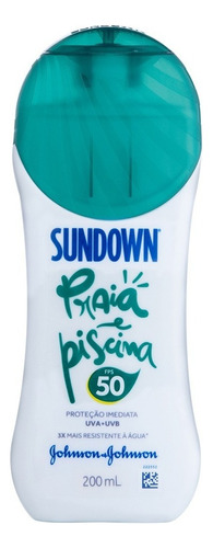 Protetor Solar Praia E Piscina Fps50 200ml Sundown