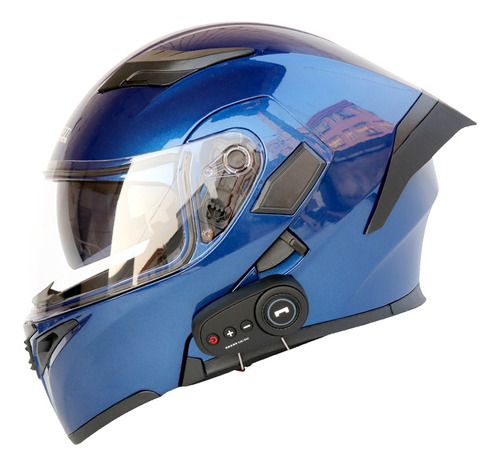 Casco De Moto Con Bluetooth Y Portón Trasero