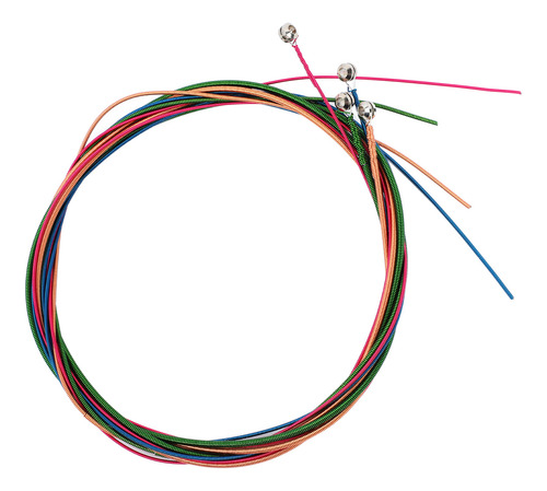 Juego De 4 Cuerdas De Colores Para Bajo Eléctrico, Acero Ino