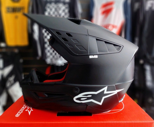 Imagen 3 de 6 de Casco Alpinestars Supertech S-m 5 Solid Black Matt- All Moto