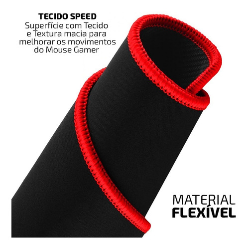 Kit 50 Mousepad Gamer Borda Costurada Speed Edition 27 X 22