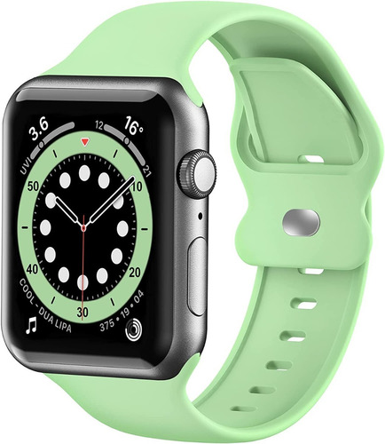 Correa Para Apple Watch Silicon 42/44mm Verde Menta