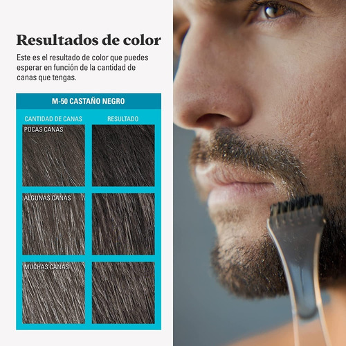 Tinte Para Caballero Just For Men Barba Y Bigote Castaño Negro 28g
