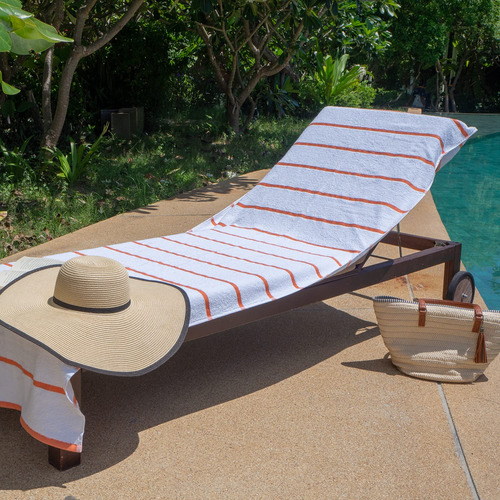 Funda De Chaise Lounge Arkwright Las Rayas, Toalla De Felpa,