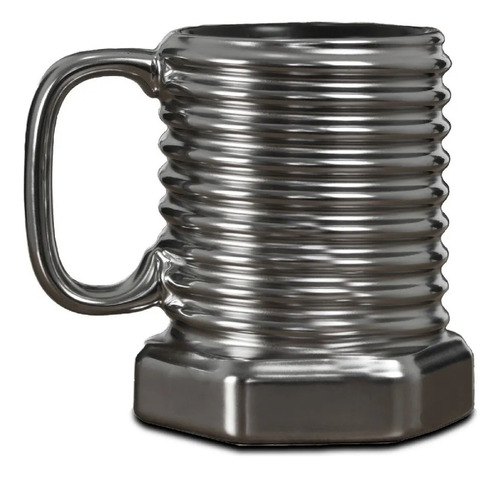 Taza De Ceramica Con Diseño De Tornillo Plata H1401