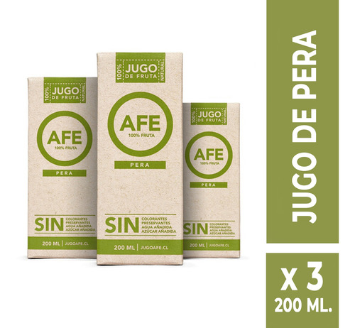 Jugo En Caja Afe Pera 3x200cc