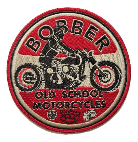 Parche Bordado Bobber Old School Motorcycles Legendarios Ret