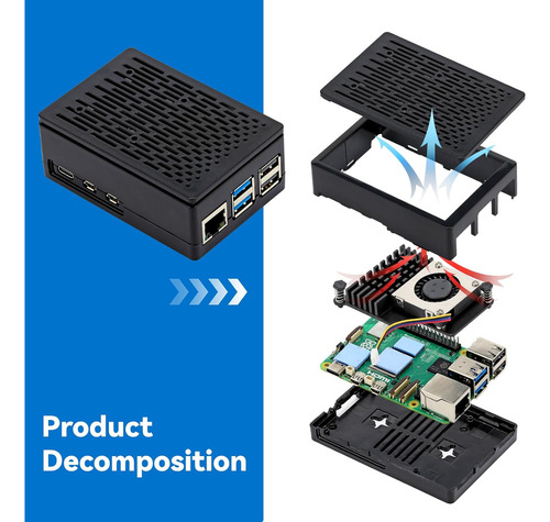 Kit Básico Tada Para Raspberry Pi 5 De 4 Gb Que Incluye Plac