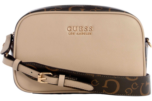 Bolsa Guess Factory Pg969570-tmu Acabado de los herrajes Níquel Color Marrón Correa de hombro Marrón Diseño de la tela Lisa