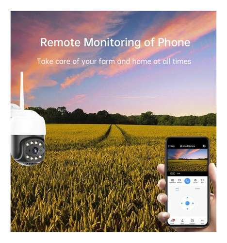 Cámara Ip Con Tarjeta Sim 4g, 4mp, Wifi, Ptz