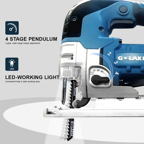 Imagen 4 de 8 de Sierra Caladora 750w 10cm Mader Galaxia 78301 Uso Industrial