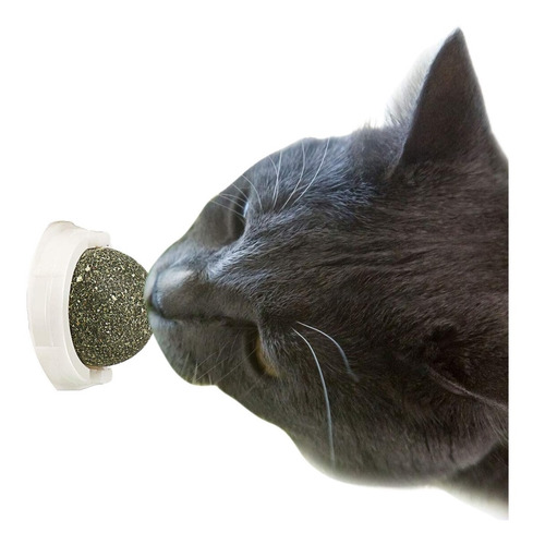 Imagen 2 de 3 de Catnip Para Gatos Bola Giratoria Azul