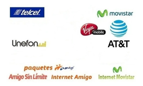 Recarga $10 De Saldo, Telcel, Unefon, At&t, Movistar, Virgin