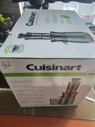 Cuisinart Extractor De Jugos De Baja Velocidad 200w Plateado (Usado)