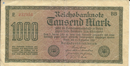 Alemania 1000 Marcos 1922