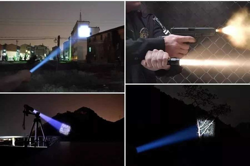 Linterna táctica militar 900 +, linterna frontal, 13 LED, color negro, color blanco, frío