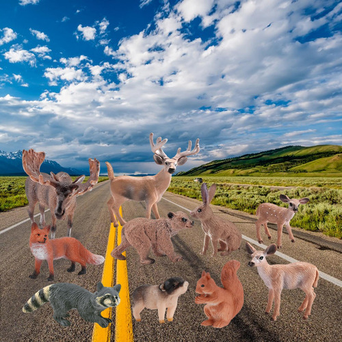 Juego De 10 Piezas De Animales De La Selva, Adornos De Vida