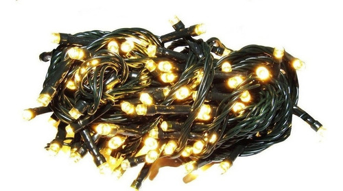 Luces Para Arbol De Navidad Escoge Colores 140luces 7.6mts Luces Luz Calida Cable Verde