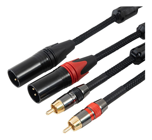 1 Par De Cable De Interconexin Estreo Xlr A Rca, Resistente