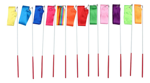 . 12 Fitas Coloridas De Ginástica Rítmica, 4 M, Para Dança